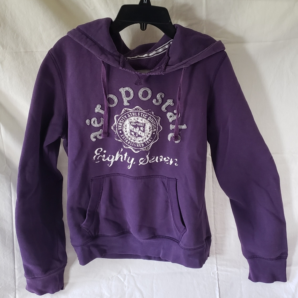 Aeropostale Deep Purple Graphic Sweater